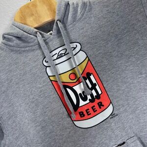 The Simpsons Duff Beer‎ Hoodie Graphic Pullover Sweatshirt Small